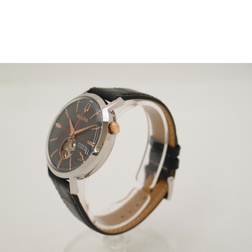 BULOVA ブローバ 腕時計 メンズ 革ベルト クラシック 裏スケ/BULOVA/エアロジェット/自動巻き/98A187//219*****/Aランク/69