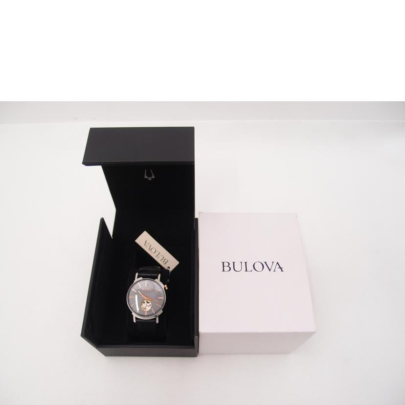 BULOVA ブローバ 腕時計 メンズ 革ベルト クラシック 裏スケ/BULOVA/エアロジェット/自動巻き/98A187//219*****/Aランク/69