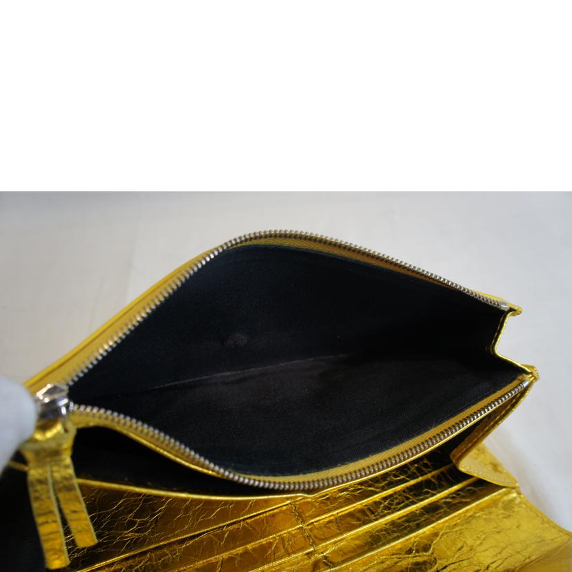 BALENCIAGA バレンシアガ/PAPIERペーパーロングウォレットゴールド/499207//527545/ABランク/92