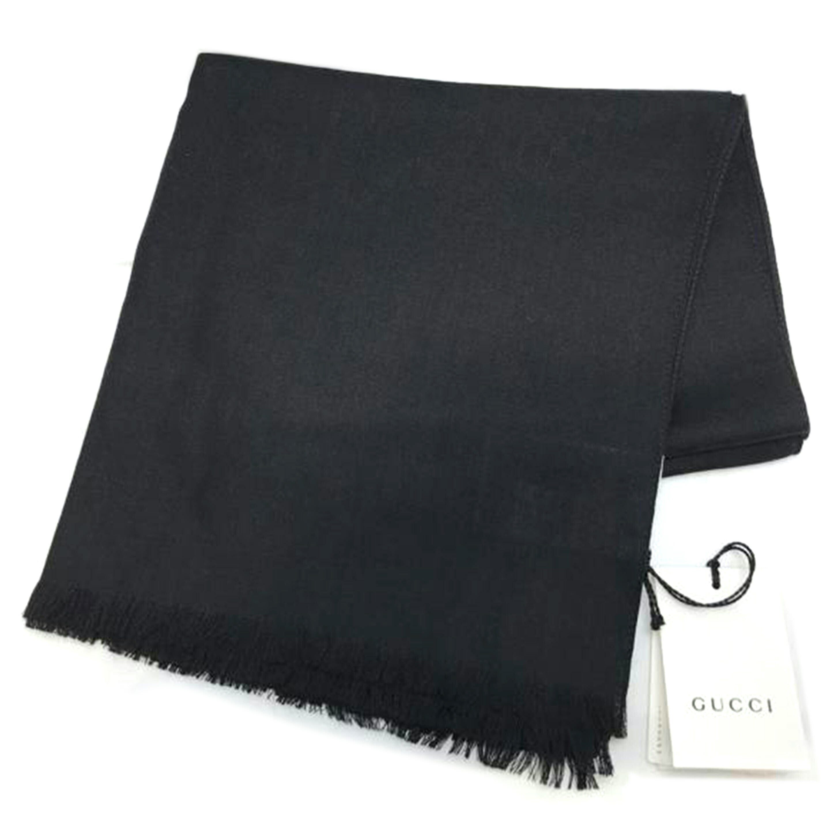 GUCCI グッチ/シルクストール ブラック/165904 3G646//SAランク/51