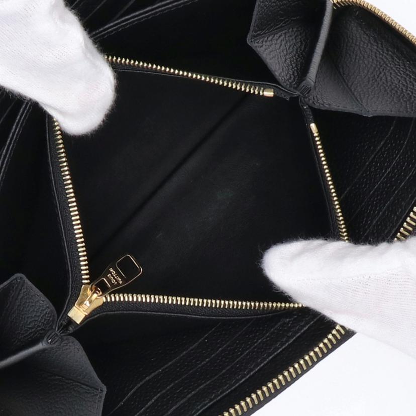 LV ルイ・ヴィトン/ジッピーウォレット/アンプラント/BK/M80481//RFI*/ABランク/75