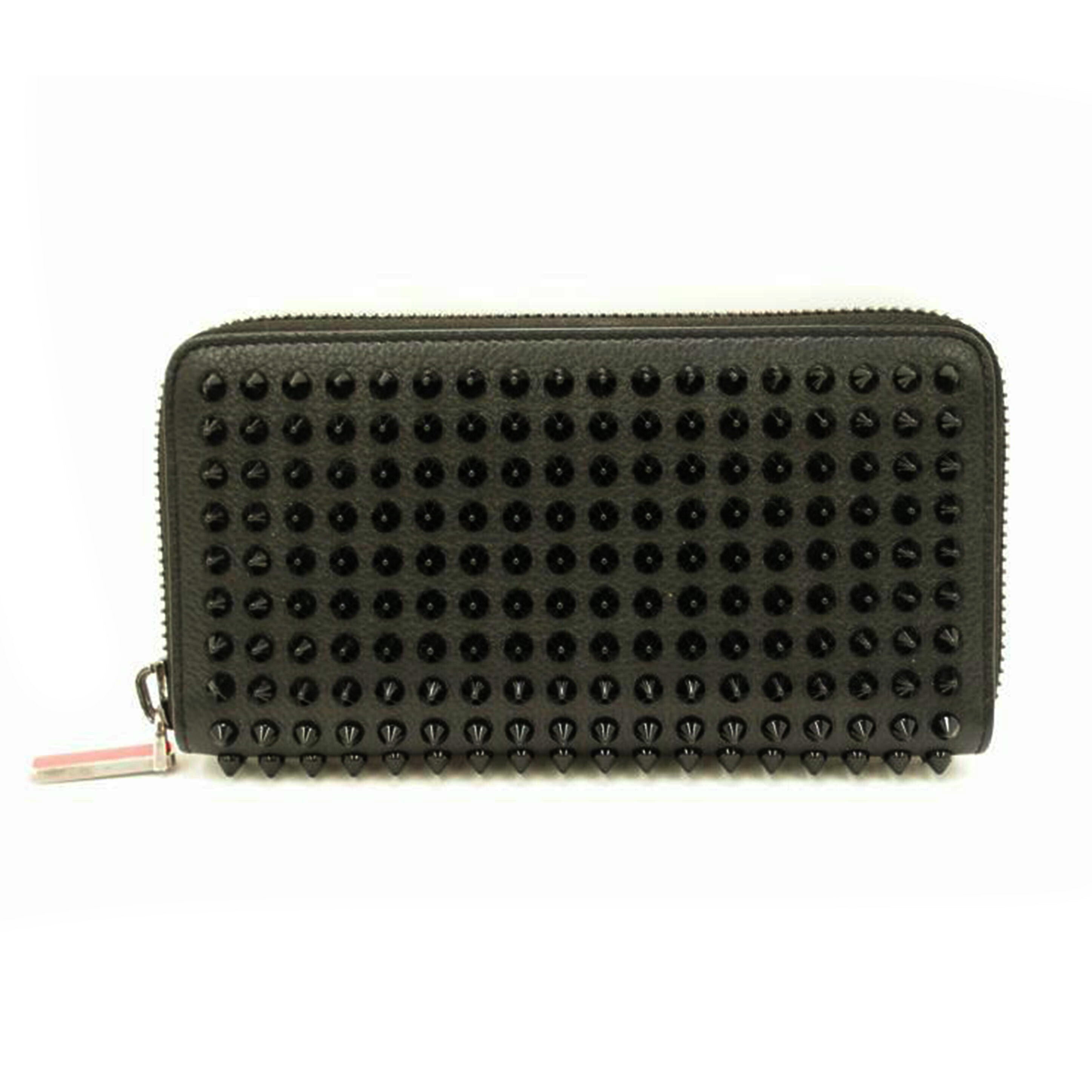 C.Louboutin クリスチャン・ルブタン/パネトーネ・スパイクスタッズウォレット/ブラック/1165044//ABランク/69
