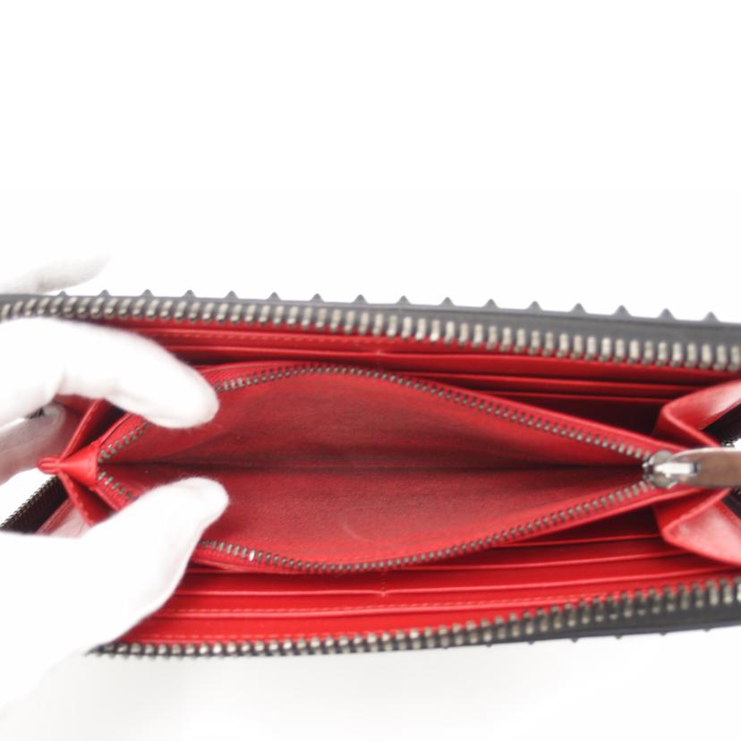 C.Louboutin クリスチャン・ルブタン/パネトーネ・スパイクスタッズウォレット/ブラック/1165044//ABランク/69