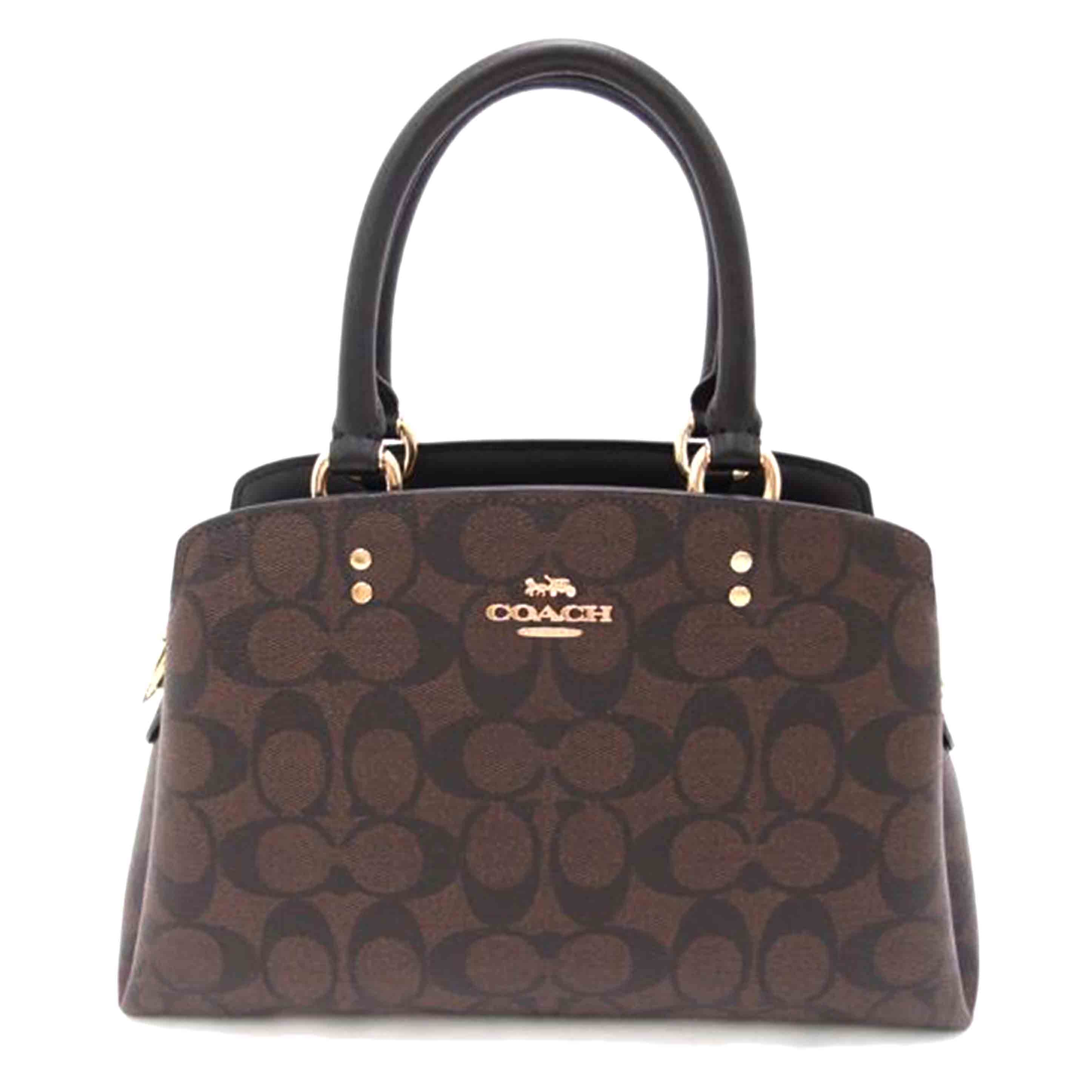 COACH コーチ トートバッグ ハンドバック ショルダーバッグ 斜め掛け 肩掛け 黒 茶 レディース/シグネチャーミニリリーキャリーオール2wayハンド/ブラウン/91494//E21**/SAランク/69