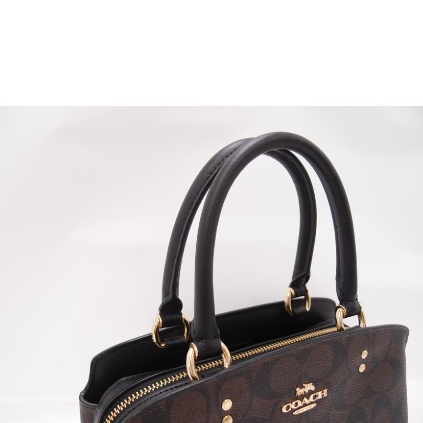 COACH コーチ トートバッグ ハンドバック ショルダーバッグ 斜め掛け 肩掛け 黒 茶 レディース/シグネチャーミニリリーキャリーオール2wayハンド/ブラウン/91494//E21**/SAランク/69