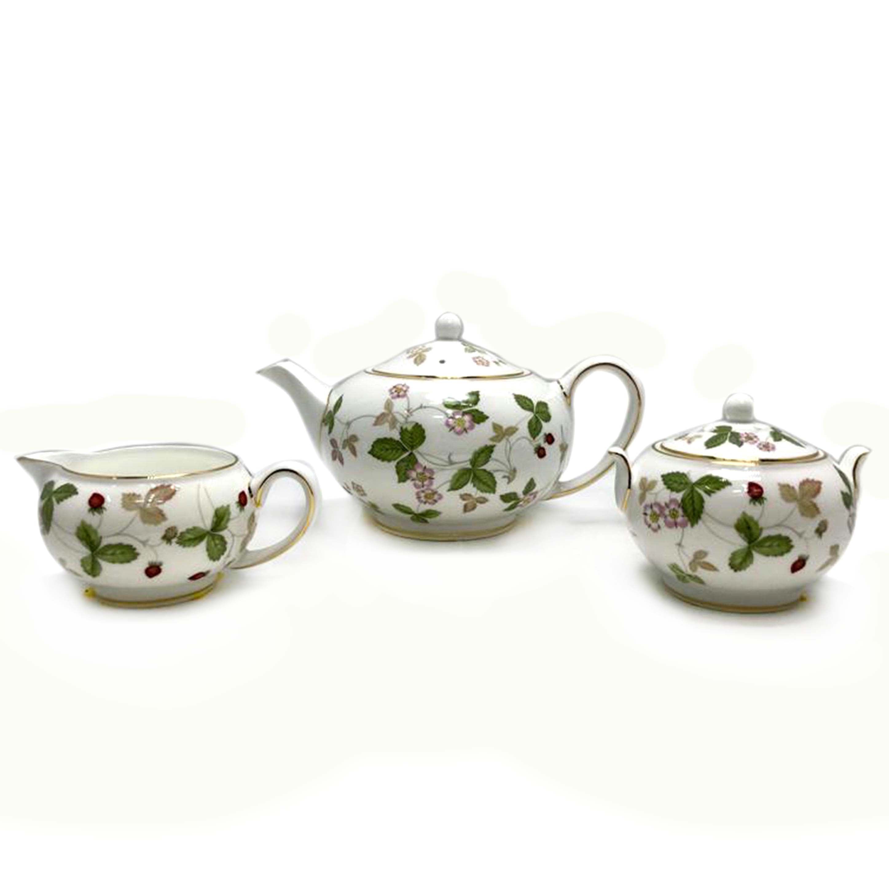 WEDGWOOD ウエッジウッド/WILD STRAWBERRY ティーセット3点//Aランク/51