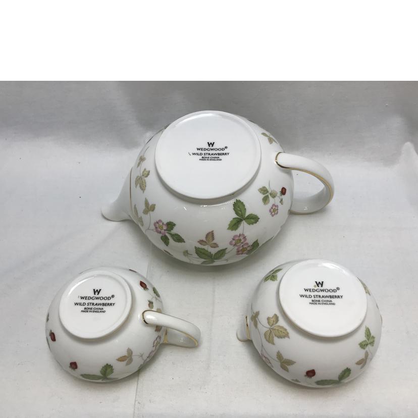 WEDGWOOD ウエッジウッド/WILD STRAWBERRY ティーセット3点//Aランク/51