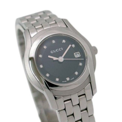 GUCCI グッチ 腕時計 ステンレス ダイヤモンド レディース 黒/Gクラス・ブラック・11Pダイヤ/レディース/クオーツ/5500L//11137544/Aランク/69