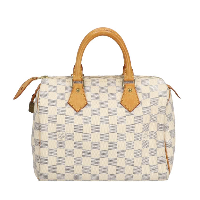 LOUIS VUITTON ルイヴィトン ルイ・ヴィトン ダミエ・アズール 市松模様 ホワイト 白 ボストン ショルダーバッグ ハンドバッグ トートバッグ ブラウン メンズ レディース 定番 人気 LV 斜め掛け 肩がけ/旧型スピーディ25/ダミエ/アズール/N41534//MB1***/Bランク/09