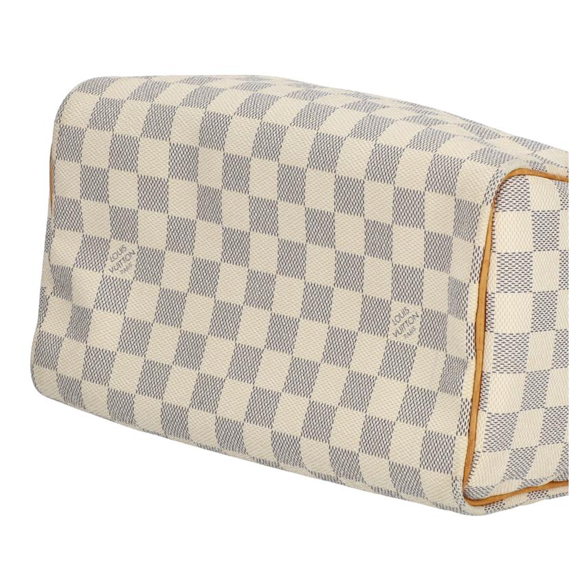 LOUIS VUITTON ルイヴィトン ルイ・ヴィトン ダミエ・アズール 市松模様 ホワイト 白 ボストン ショルダーバッグ ハンドバッグ トートバッグ ブラウン メンズ レディース 定番 人気 LV 斜め掛け 肩がけ/旧型スピーディ25/ダミエ/アズール/N41534//MB1***/Bランク/09