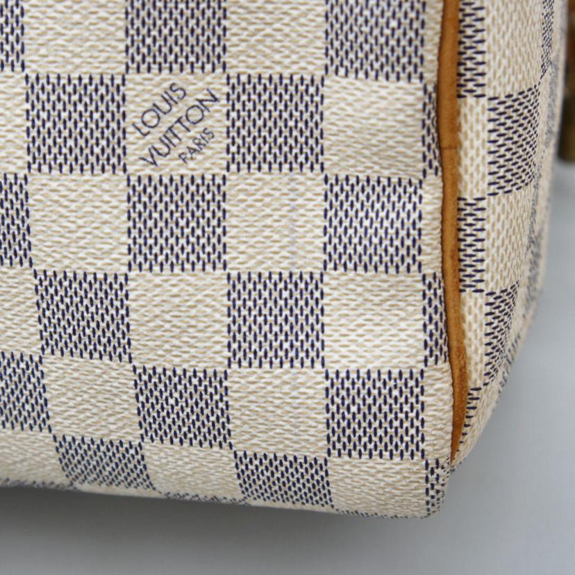 LOUIS VUITTON ルイヴィトン ルイ・ヴィトン ダミエ・アズール 市松模様 ホワイト 白 ボストン ショルダーバッグ ハンドバッグ トートバッグ ブラウン メンズ レディース 定番 人気 LV 斜め掛け 肩がけ/旧型スピーディ25/ダミエ/アズール/N41534//MB1***/Bランク/09