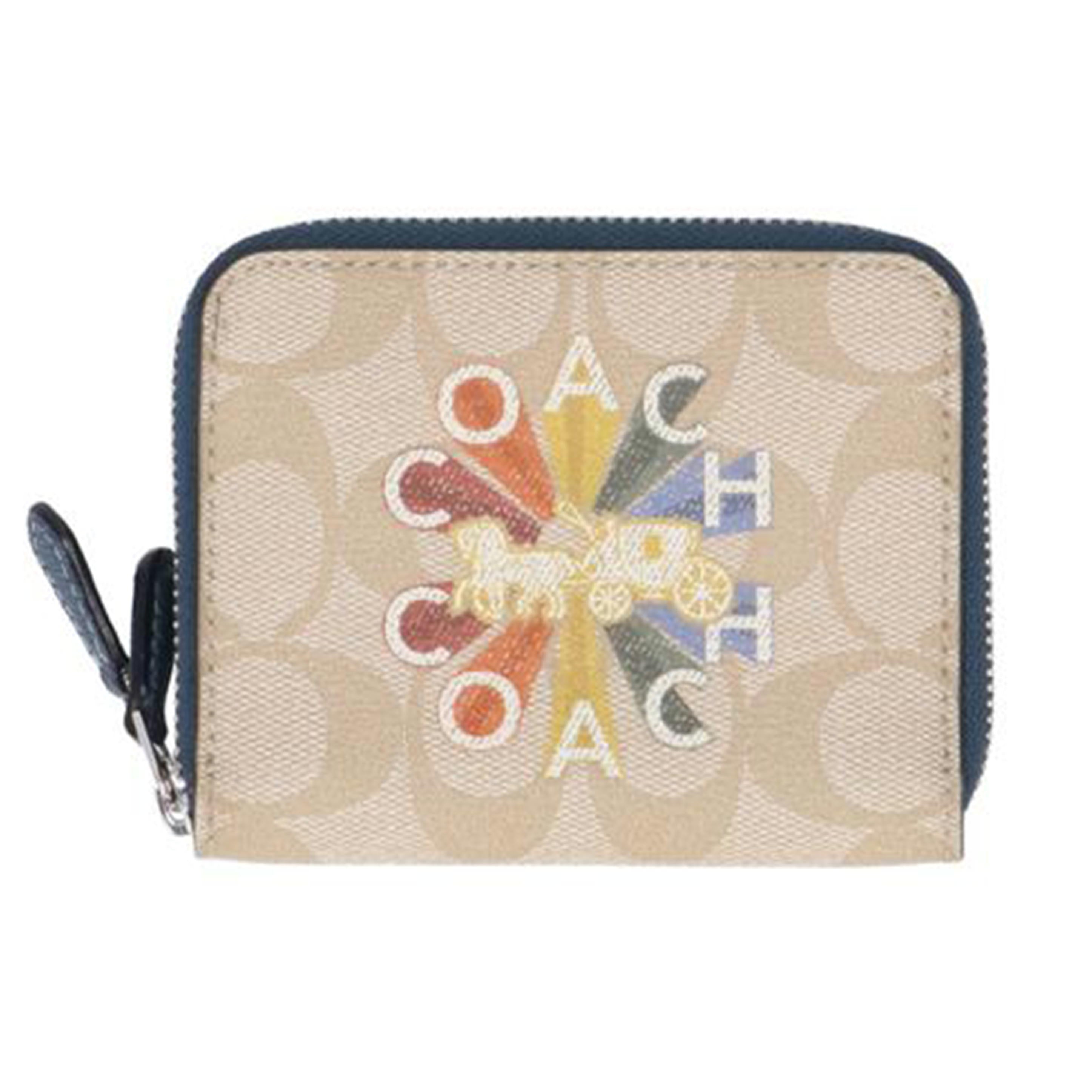 COACH コーチ/シグネチャーラウンド財布コーティングキャンパス/F76754//E19**/ABランク/75