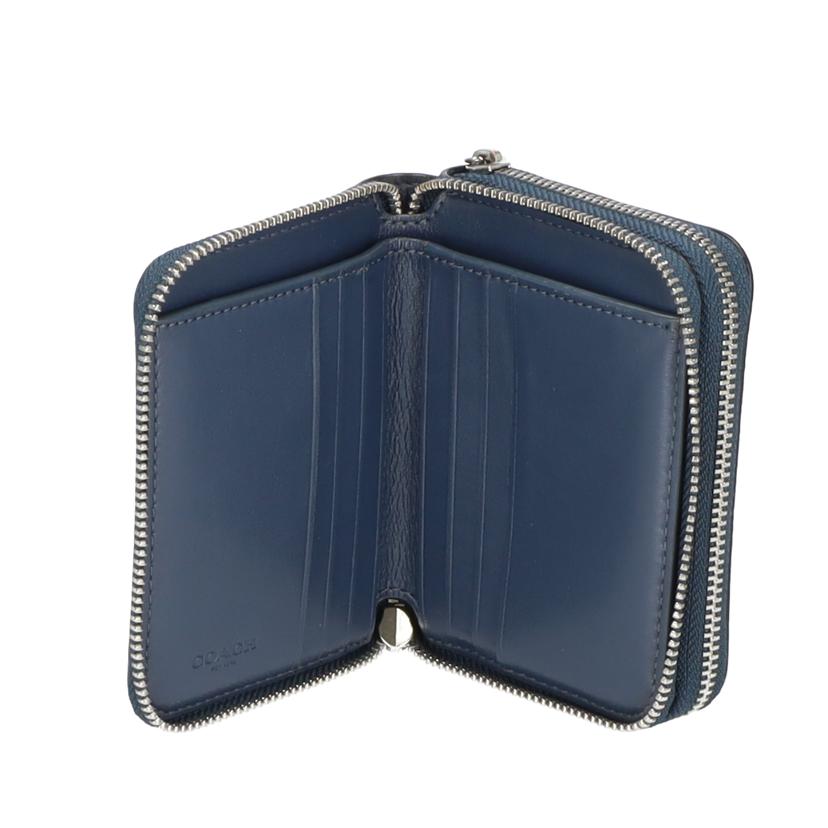 COACH コーチ/シグネチャーラウンド財布コーティングキャンパス/F76754//E19**/ABランク/75