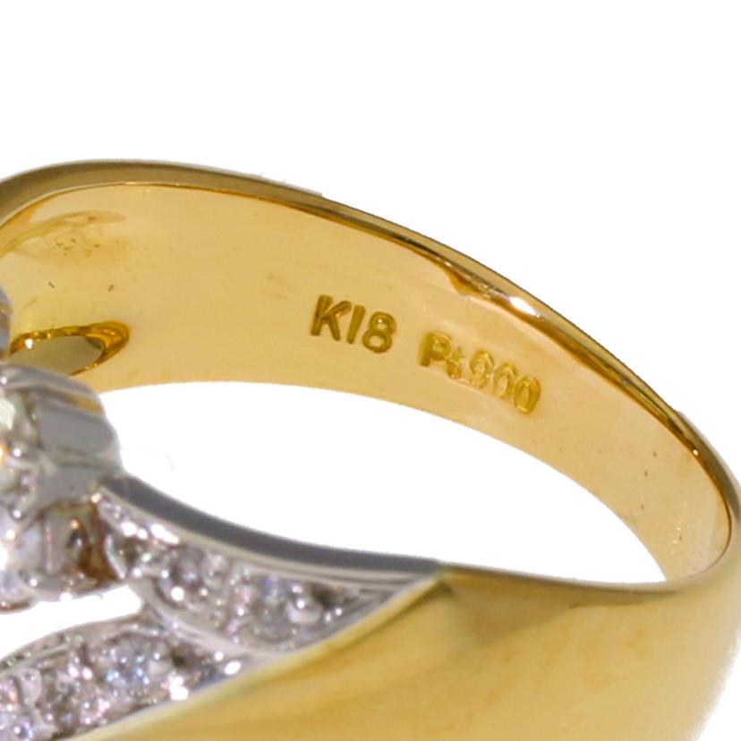 /K18PT900ダイヤリング0.56ct//Aランク/75