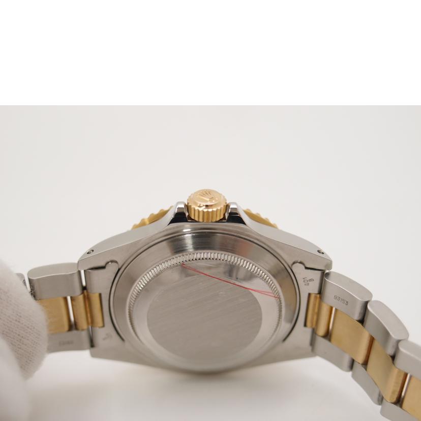 ROLEX ロレックス 腕時計 自動巻き メンズ 外装新品仕上済 L番 1988年頃製造 SS K18YG ブラック スポーツモデル/サブマリーナ・デイト・SS×YG/黒文字盤/L番/16613//L462409(1998)/SAランク/69