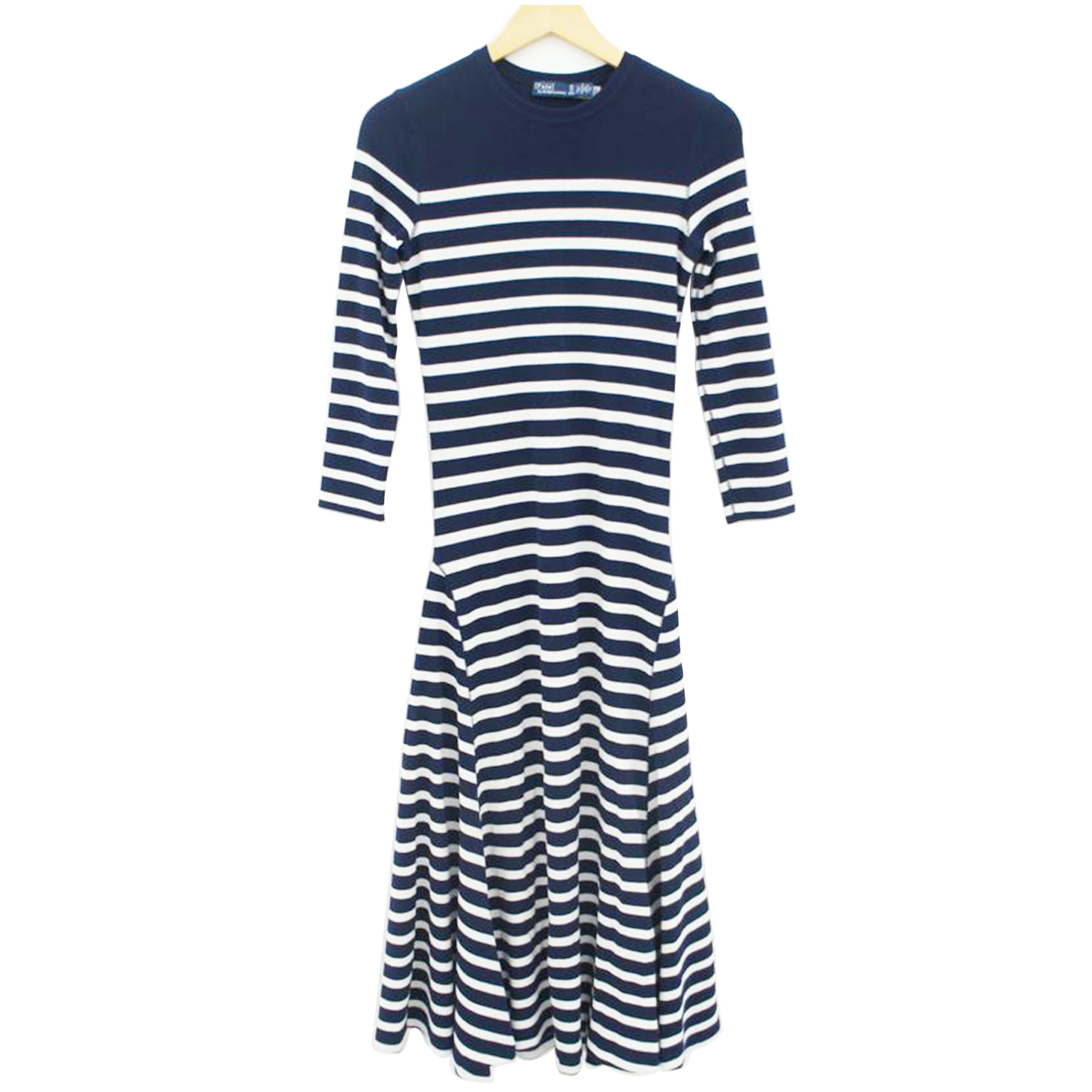 POLO RALPHLAUREN ポロ ラルフローレン/ストライプドワッフルニットドレス/WMPODRSNFA20618//SAランク/09