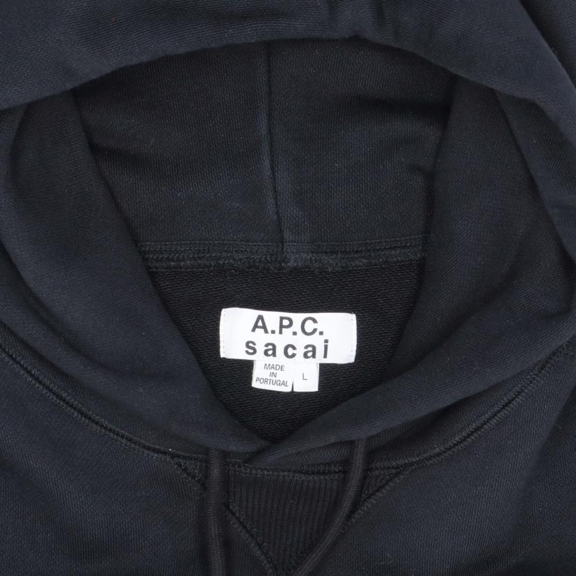 A.P.C×sacai サカイ/A.P.C×sacai ロゴスウエットパーカー//Bランク/75