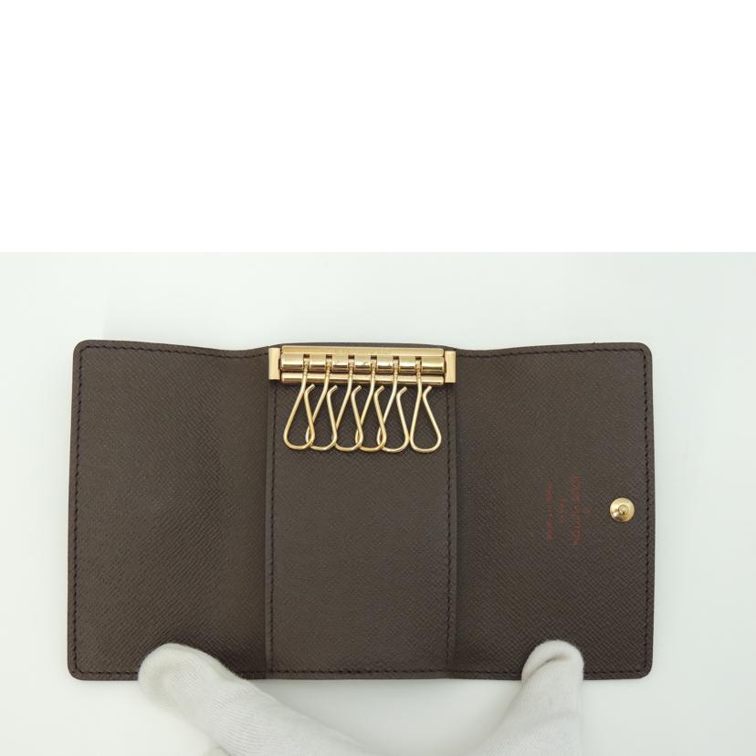 LOUIS VUITTON ルイ・ヴィトン キーケース 6連 市松模様 ブラウン/ミュルティクレ6/ダミエ・エベヌ/N62630//CT1014/SAランク/69