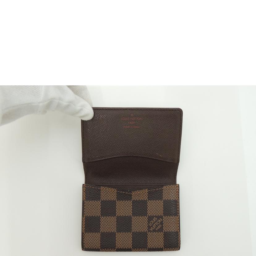 LOUIS VUITTON ルイ・ヴィトン 名刺入れ カードケース 市松模様 ブラウン メンズ レディース/アンヴェロップ・カルトドゥヴィジット/ダミエ・エベヌ/N62920//CA0094/ABランク/69