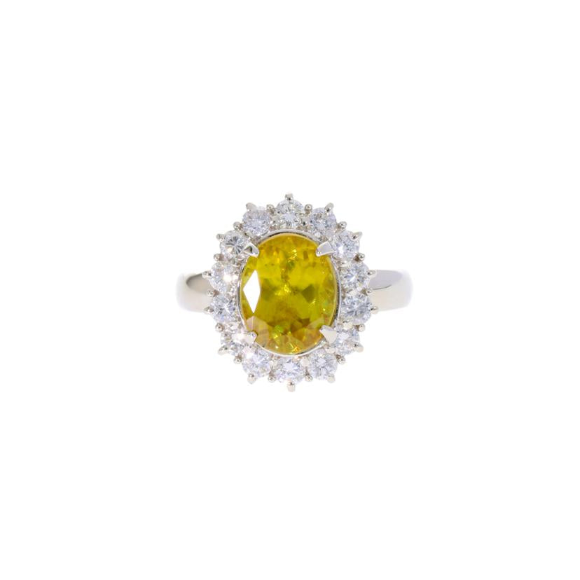 /◎ PT900スフェーンダイヤリング3.51/D0.97ct//Aランク/75