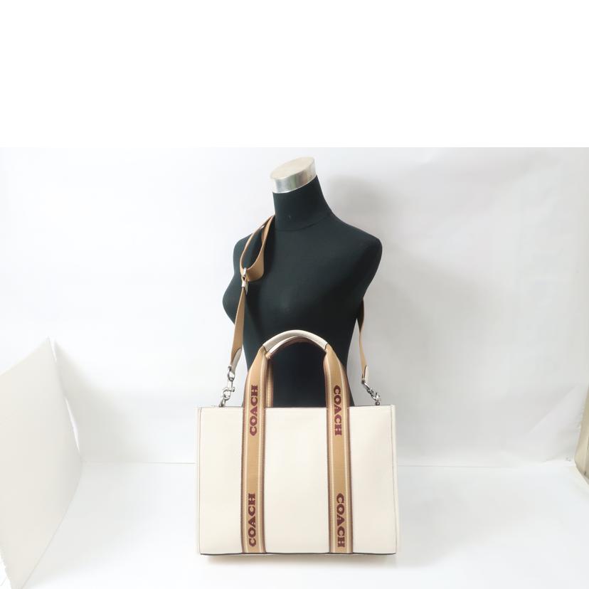 COACH コーチ/レザー2WAYトートショルダーバッグ ホワイト ライトブラウン/CM067//ABランク/65