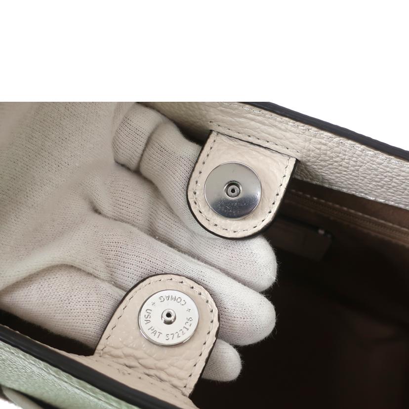 COACH コーチ/レザー2WAYトートショルダーバッグ ホワイト ライトブラウン/CM067//ABランク/65