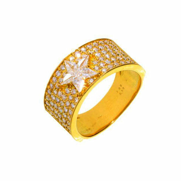 / K18ダイヤリング1.00/0.30ct//Aランク/75