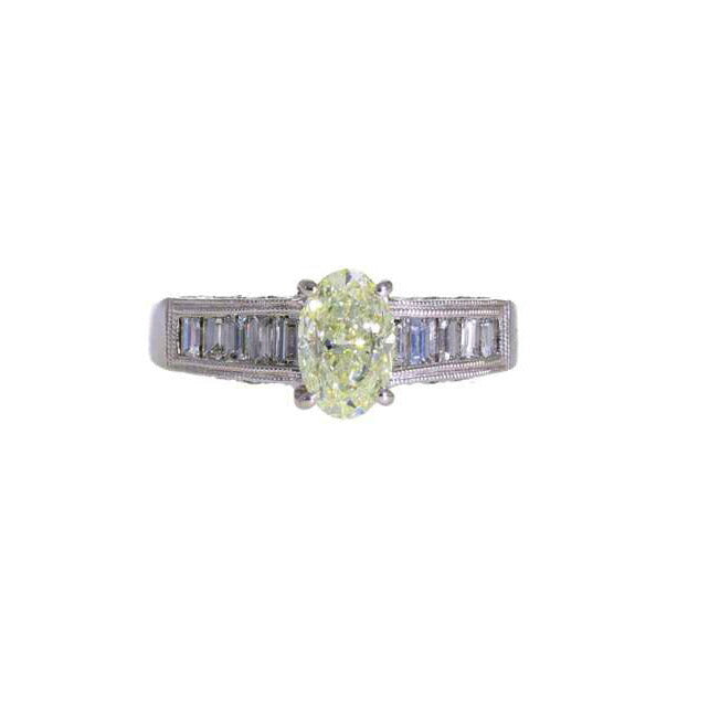 /◎ PT900ダイヤリング1.011/0.752ct//ABランク/75
