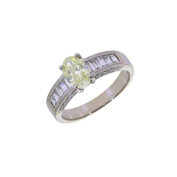 /◎ PT900ダイヤリング1.011/0.752ct//ABランク/75