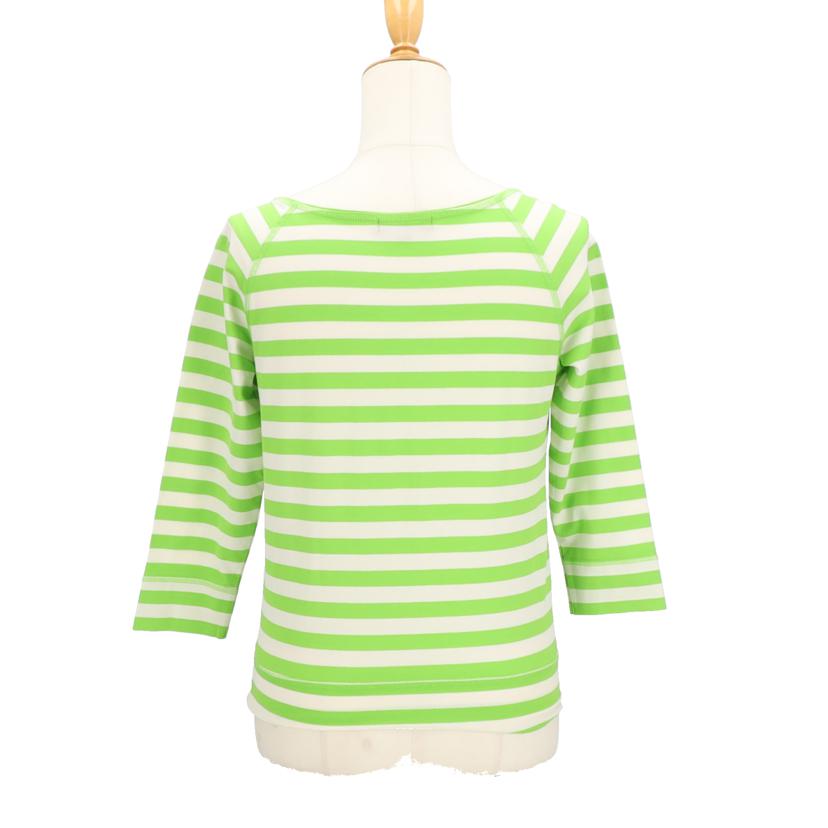 BURBERRY LONDON/ボーダーハーフジップカットソー・GR/WH//ABランク/85