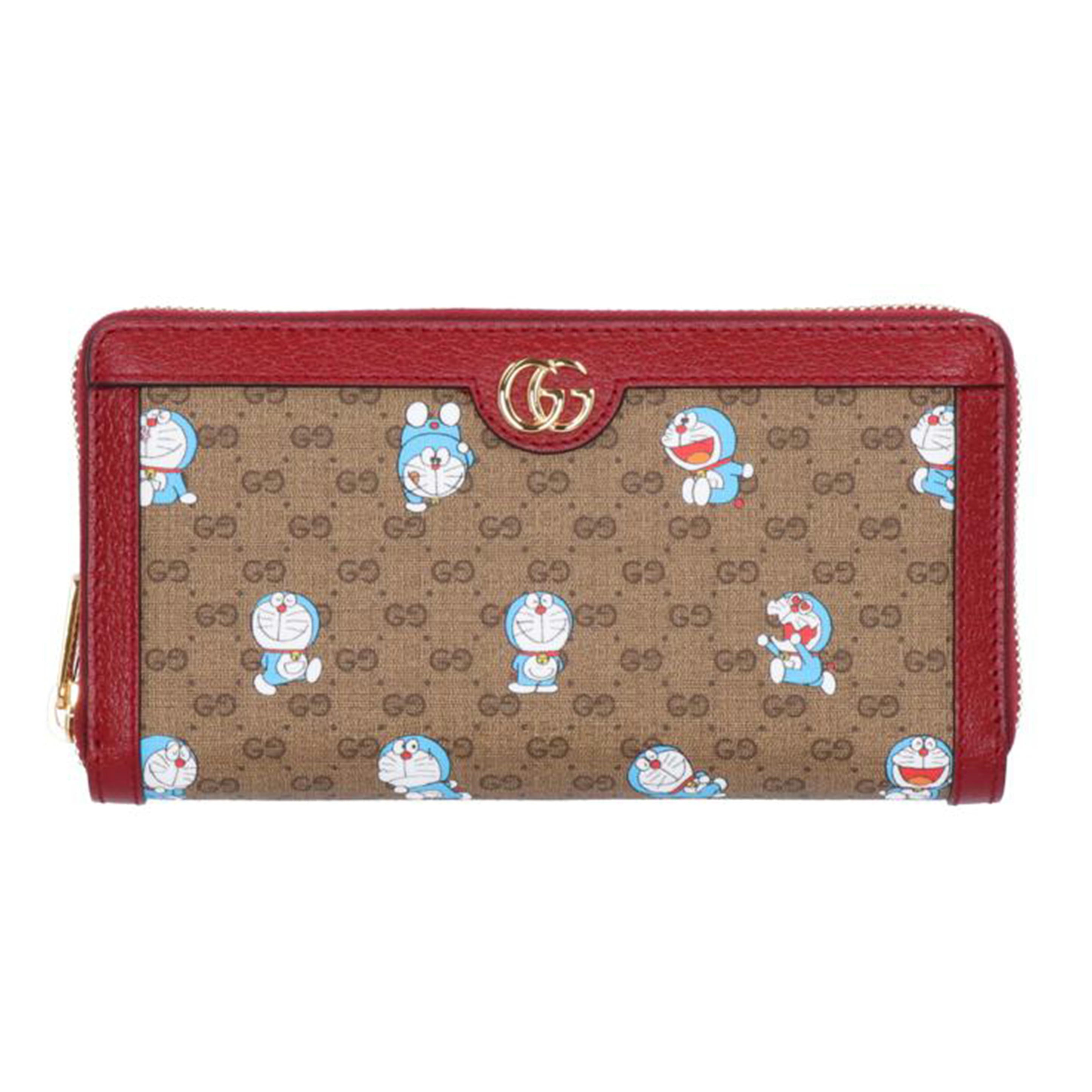 GUCCI グッチ/グッチxドラえもん ラウンドファスナー長財布/647787//0416/SAランク/75