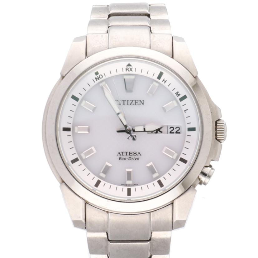 CITIZEN シチズン/ATTESA・チタニウム/電波ソーラー/H100-T014844//2N1000281/Bランク/75