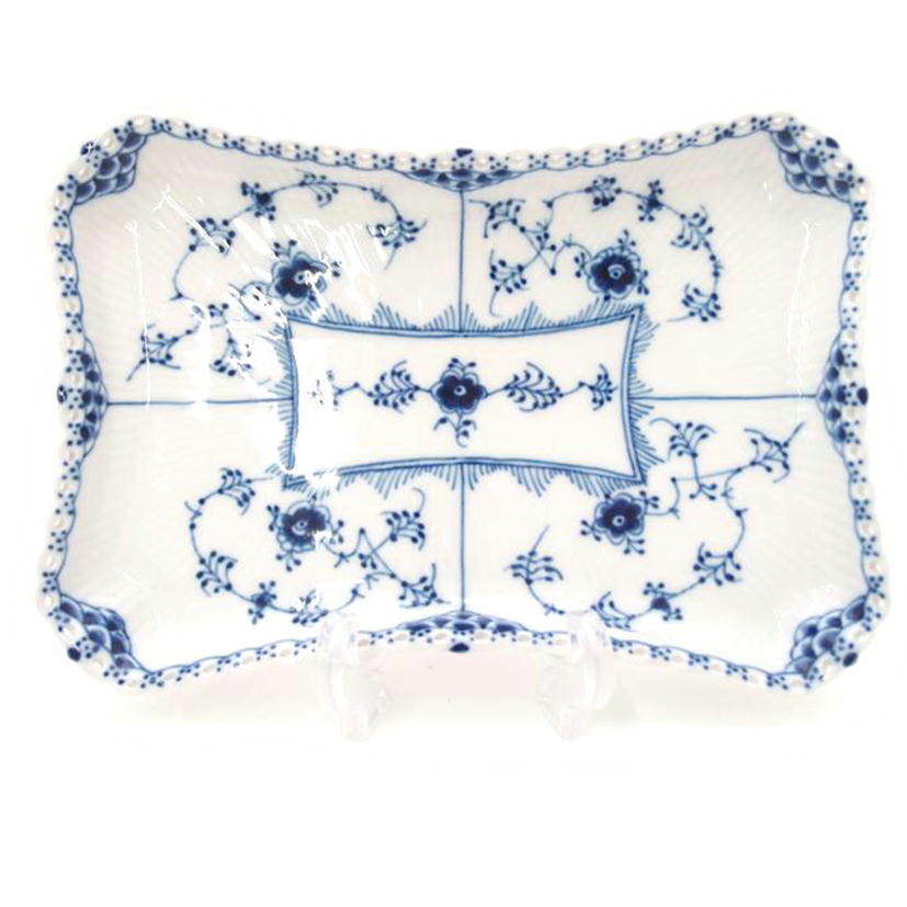 ロイヤルコペンハーゲン/ブルーフルーテッド フルレース 24.5cm トレイ//SAランク/69
