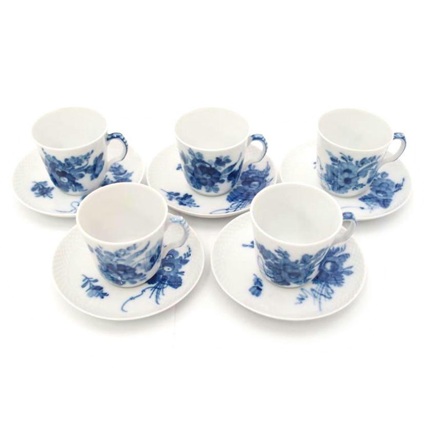 ロイヤルコペンハーゲン/ブルーフラワー カップ&ソーサー 5客セット//SAランク/69