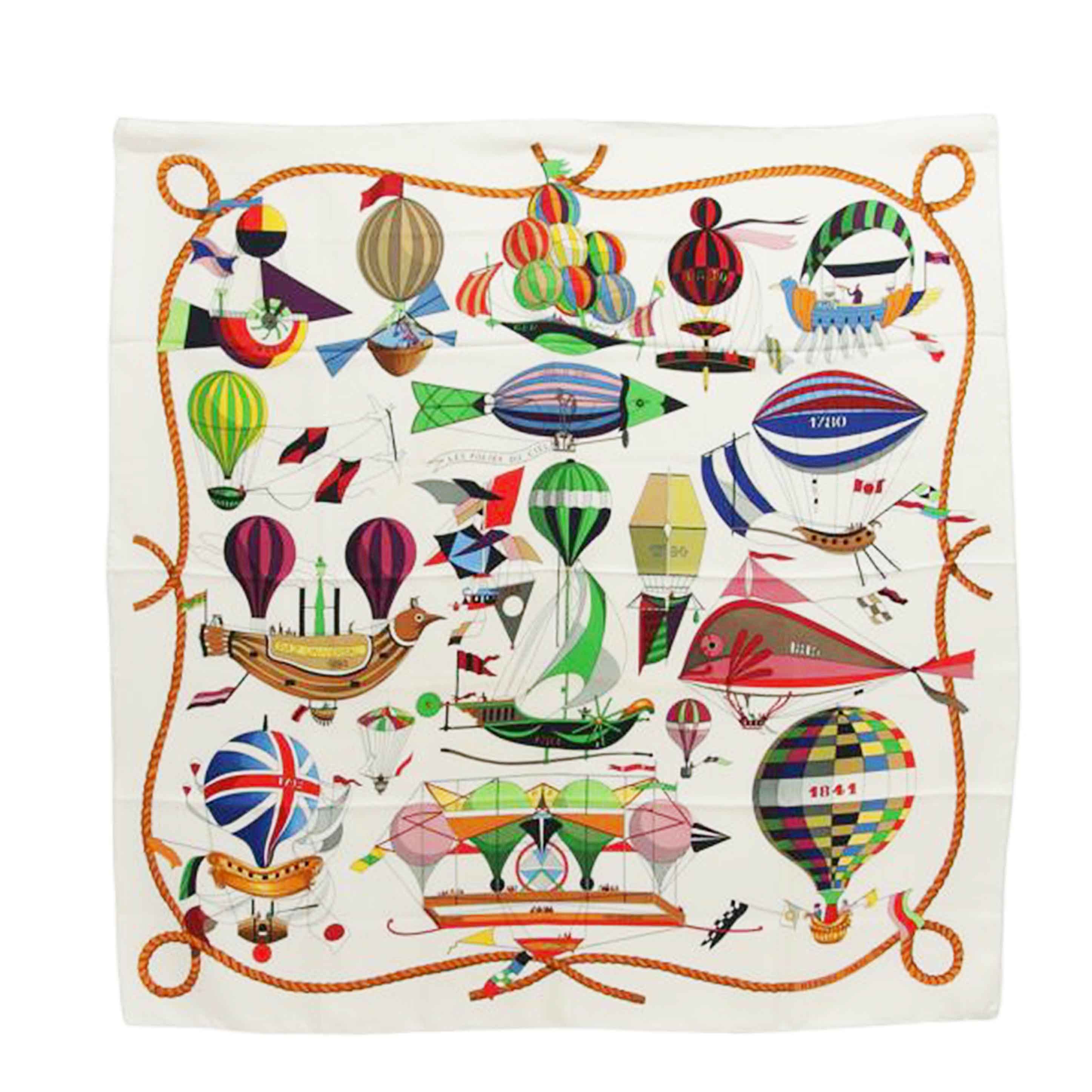 HERMES エルメス/カレ90/シルクスカーフ/大空の狂気//ABランク/04