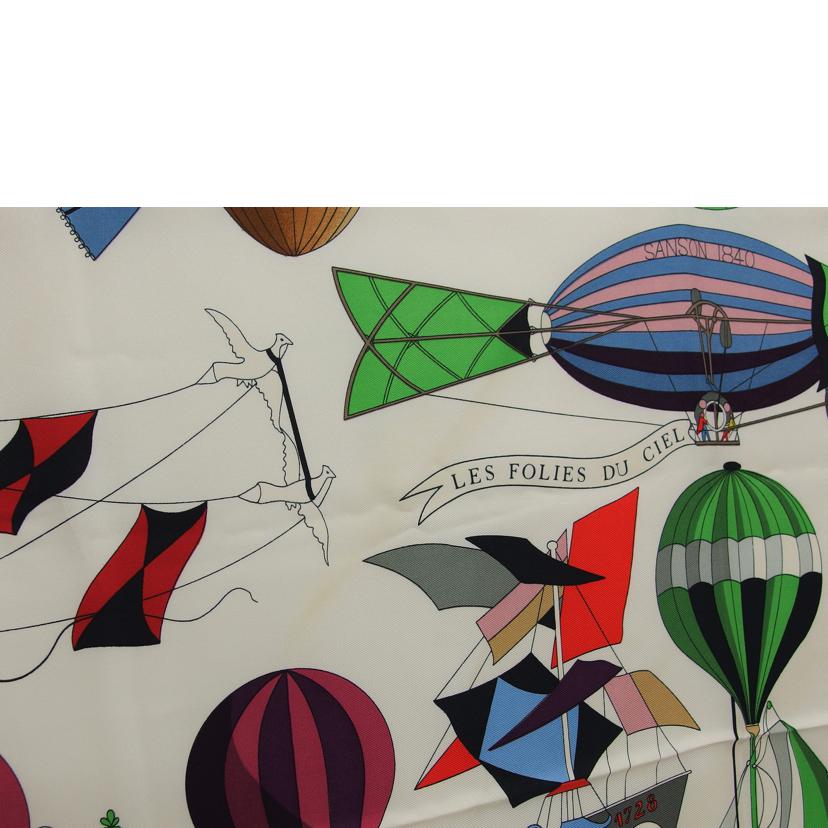 HERMES エルメス/カレ90/シルクスカーフ/大空の狂気//ABランク/04