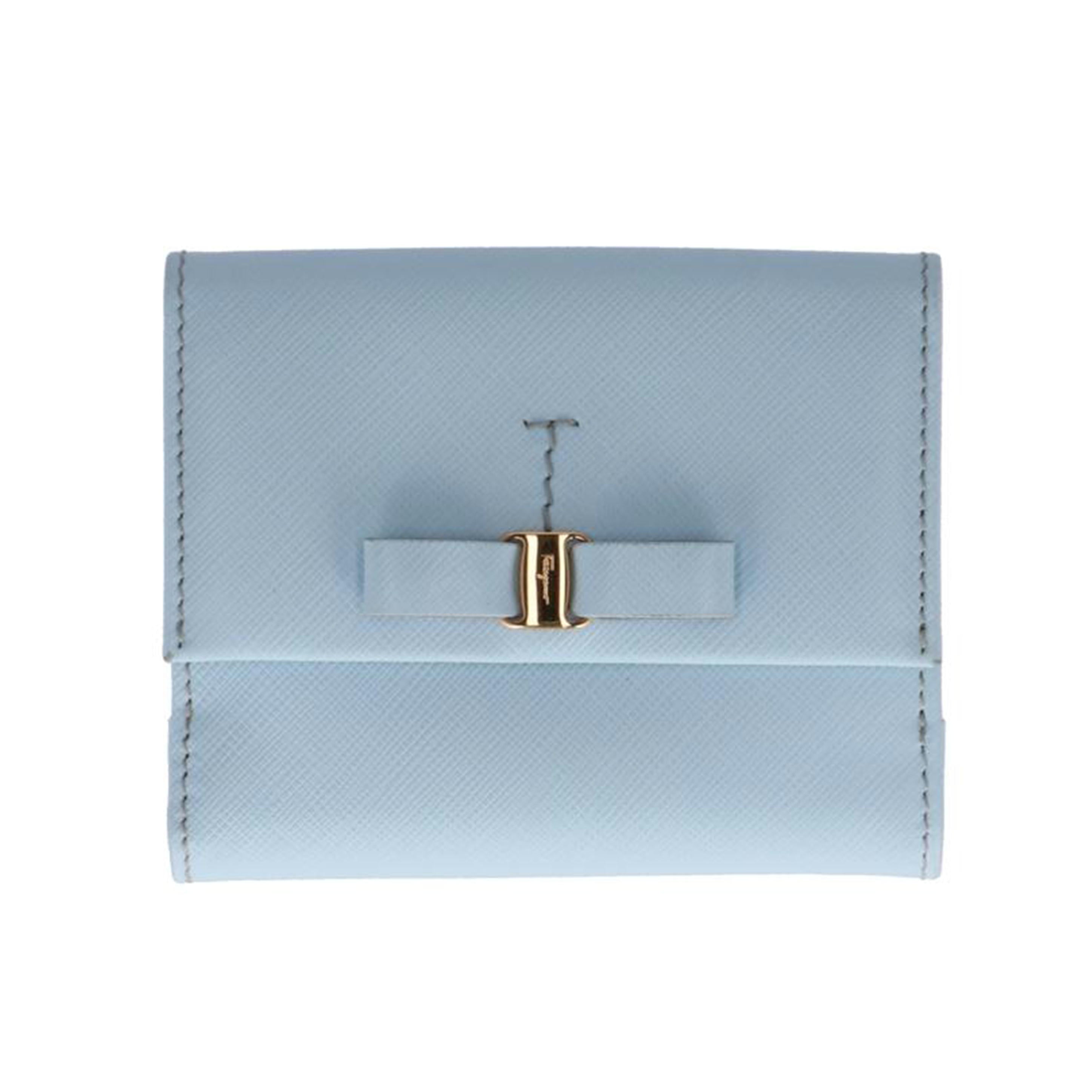 Salvatore Ferragamo フェラガモ/ヴァラリボン Wホック2つ折り財布/22A995//ABランク/75