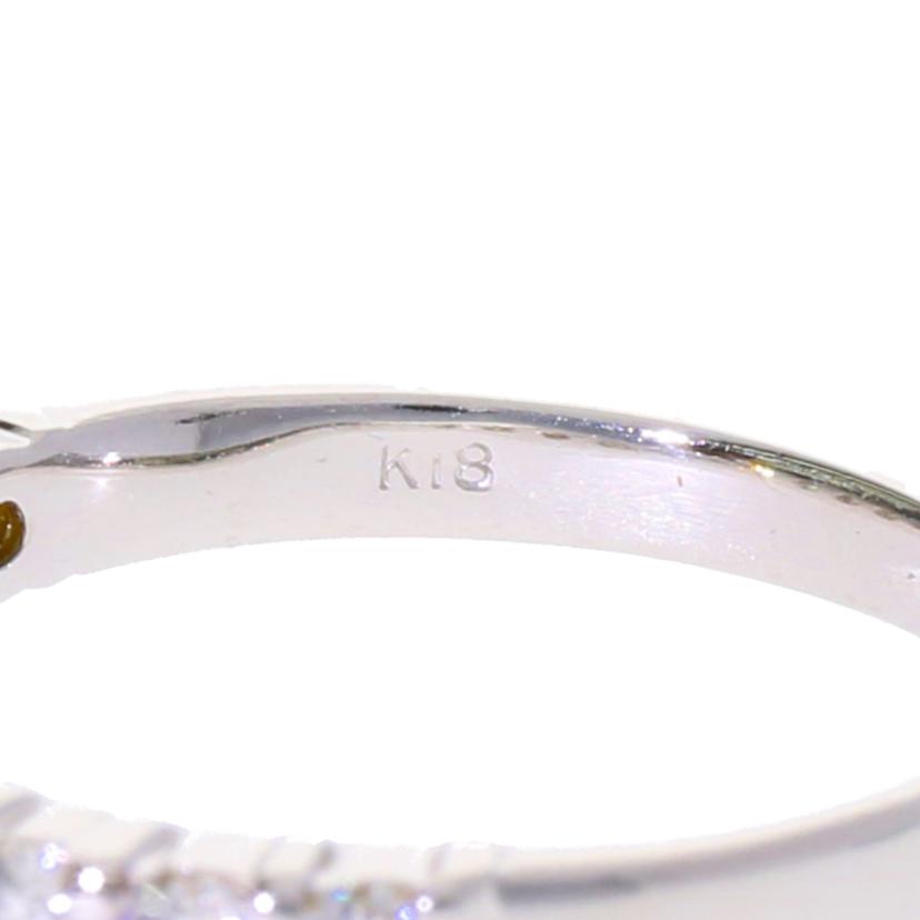 /K18WGアイヤリング 0.50/#12//Aランク/75