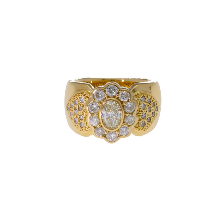 /◎ K18ダイヤリング0.612/0.930ct//Aランク/75