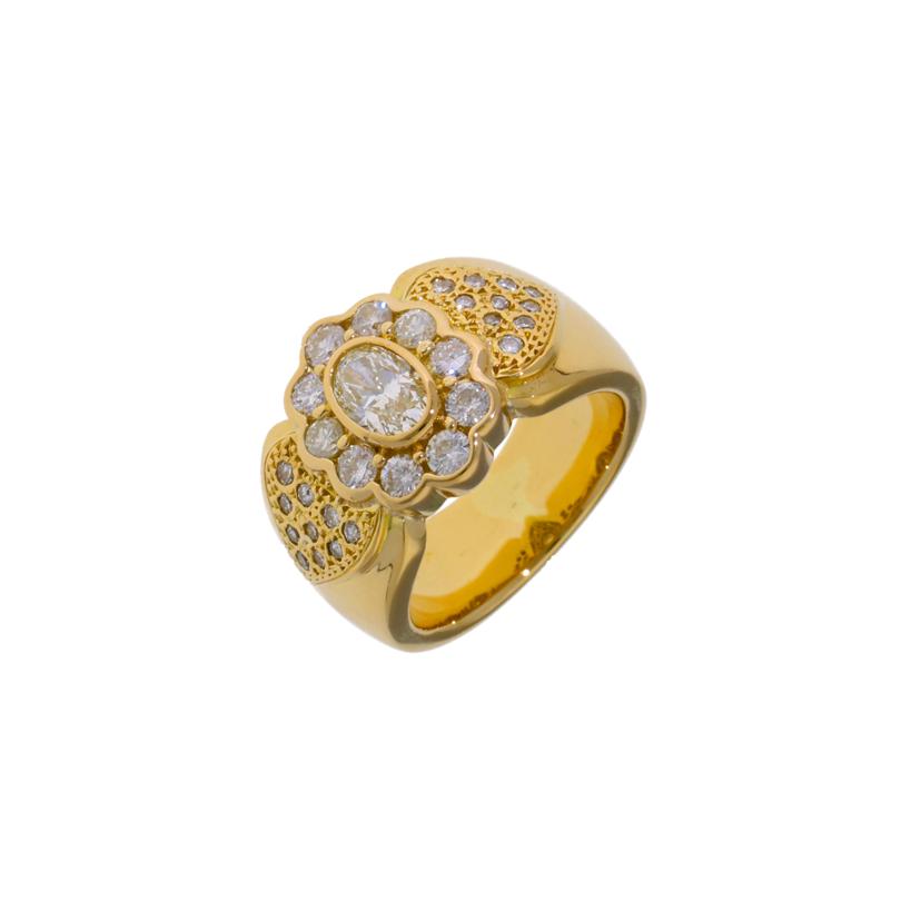 /◎ K18ダイヤリング0.612/0.930ct//Aランク/75