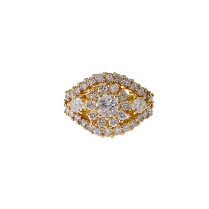 / ◎ K18ダイヤリング0.62/1.92ct//Aランク/75