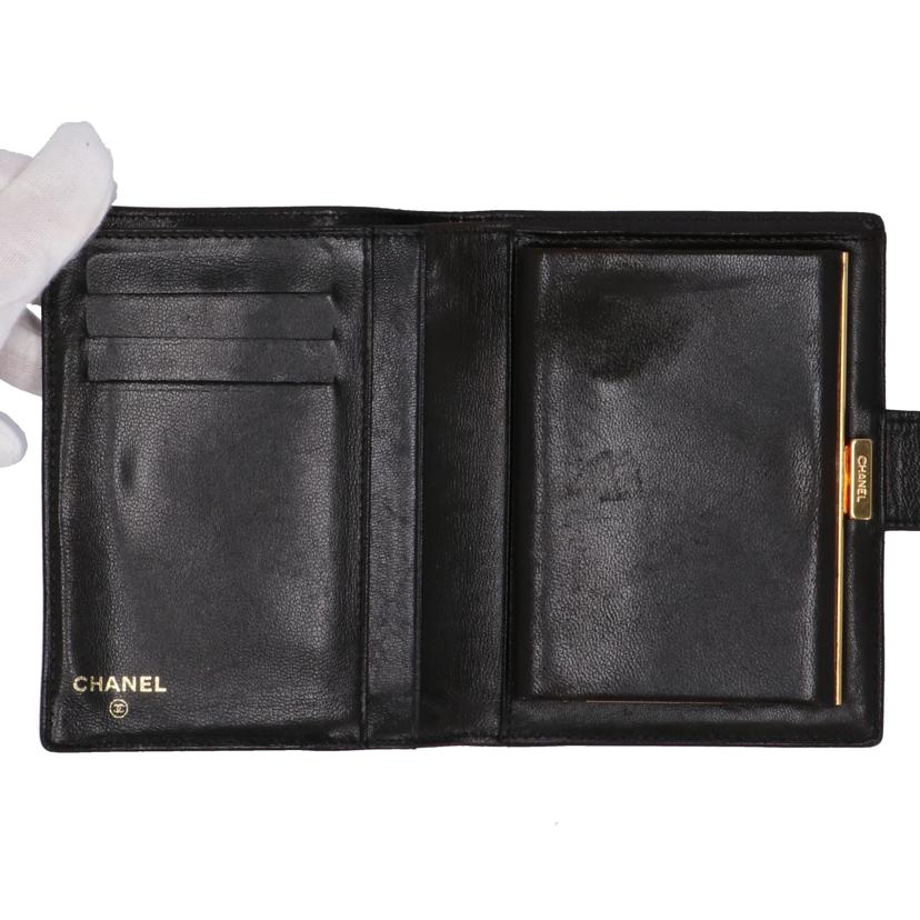 CHANEL シャネル/ココマークがま口二つ折り財布/ラムスキン//4729426/Bランク/75