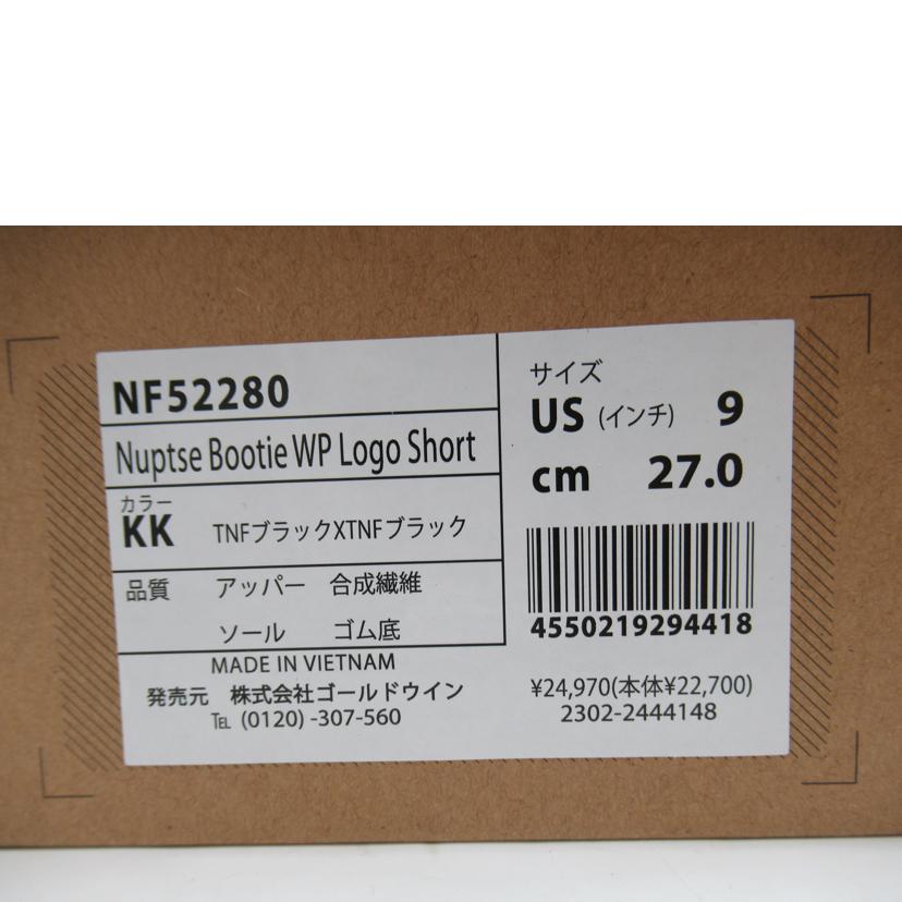 THE NORTH FACE/Nuptse Bootie WP VII/Logo/Short/1226/NF52280//SAランク/63