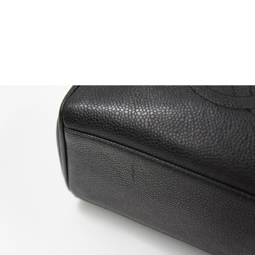 CHANEL シャネル/キャビアスキンコスメポーチ/黒//4259037/ABランク/75