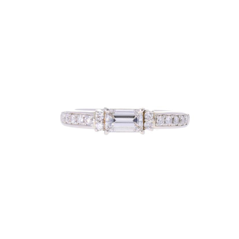 / ◎PT900ダイヤリング0.57/0.21ct//Aランク/75