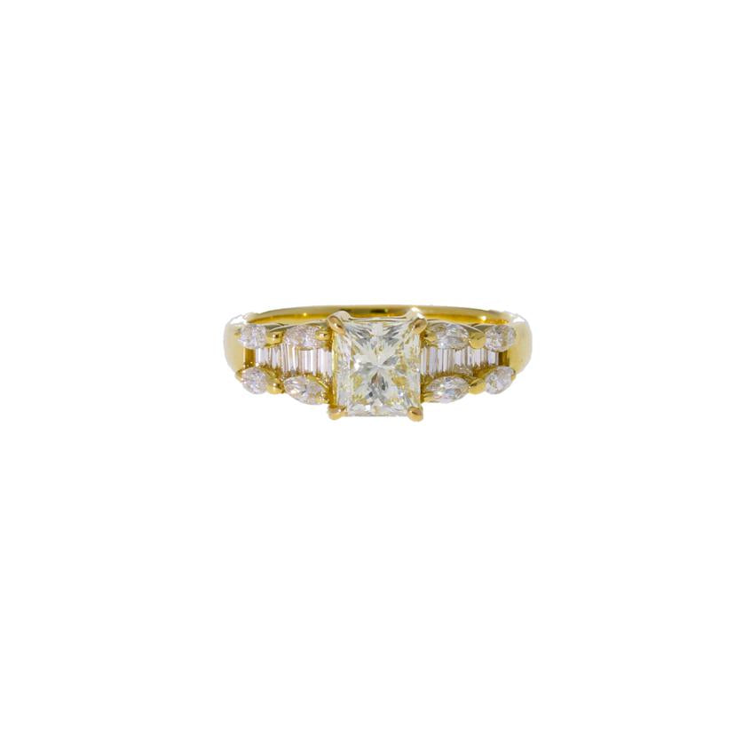/ ◎ K18ダイヤリング1.018/0.61ct//Aランク/75