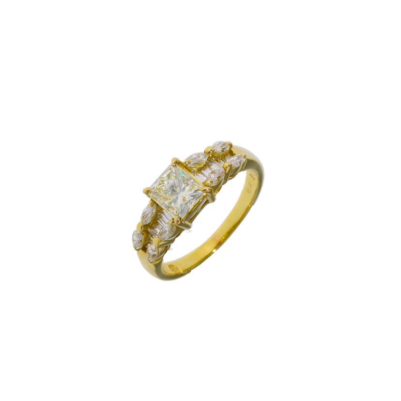 / ◎ K18ダイヤリング1.018/0.61ct//Aランク/75