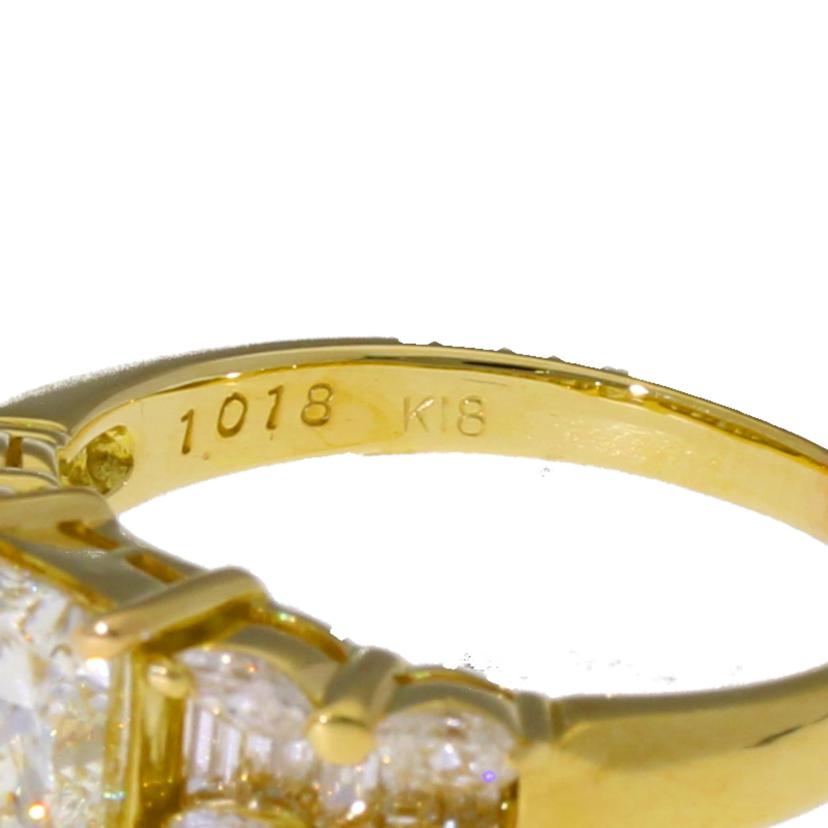 / ◎ K18ダイヤリング1.018/0.61ct//Aランク/75