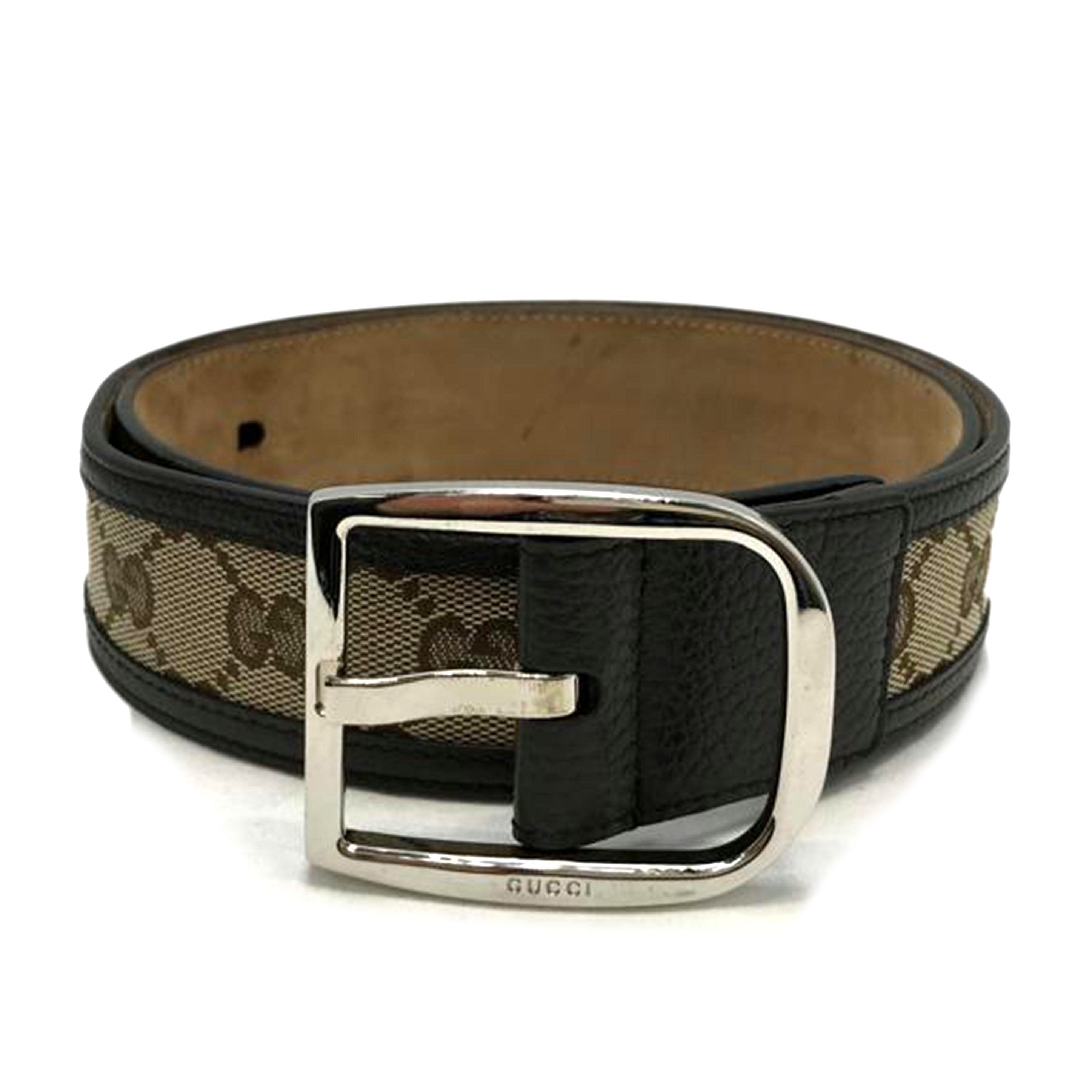 GUCCI グッチ/GGキャンバス レザーベルト/449716//KY9LN/Bランク/51