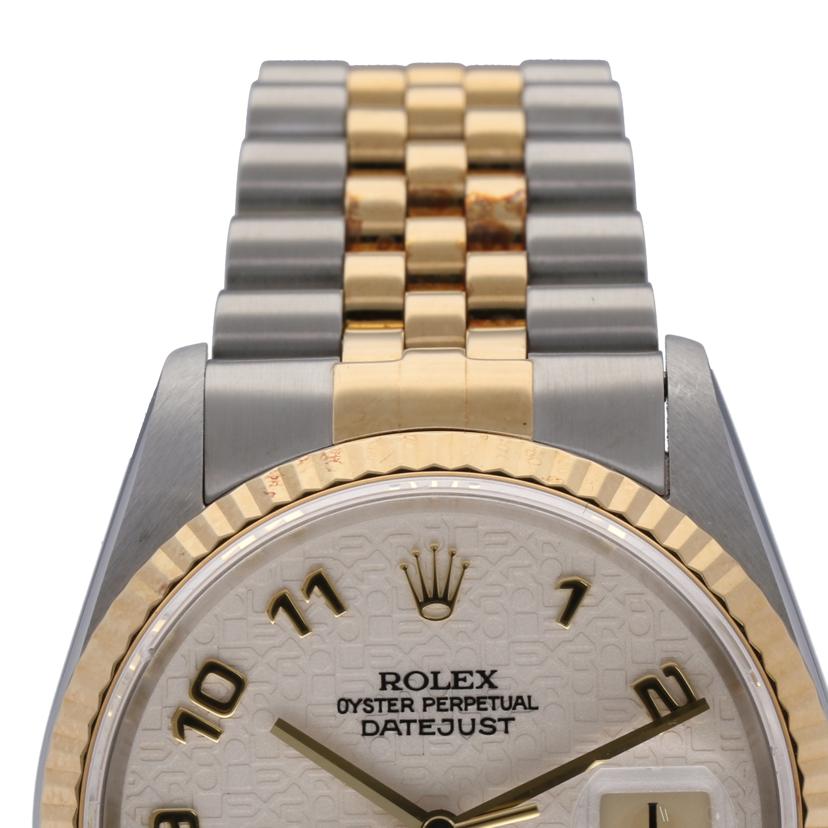 ROLEX ロレックス 1997年頃製造 K18YG コンビ ホリコン 自動巻き アイボリー/デイトジャスト/コンピューター文字盤/U番/16233//U972305(1997)/SAランク/75